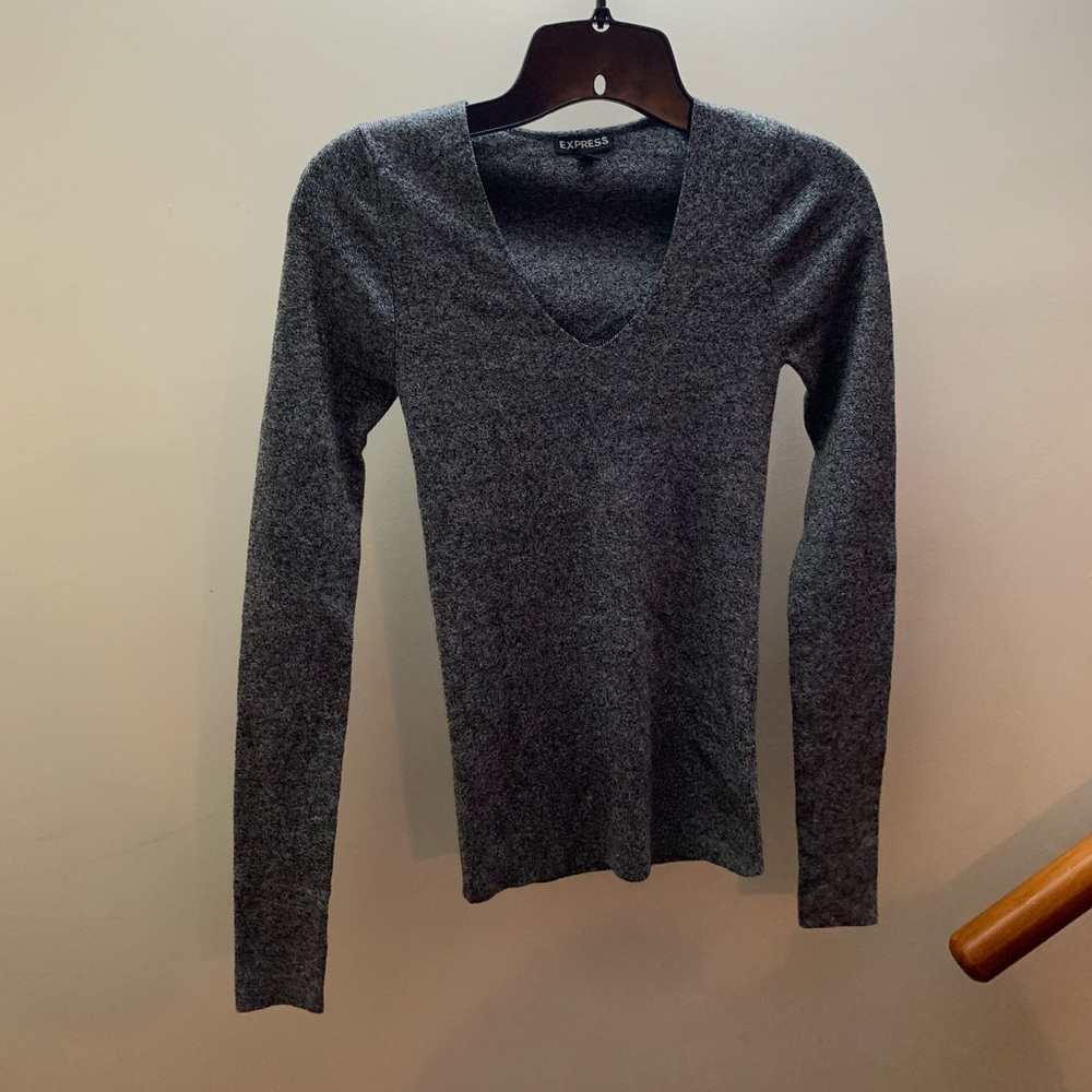 Express dark Gray Sweater Top Size XS